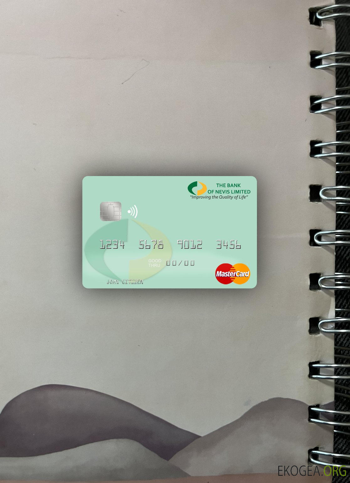 Saint , Kitts , et , Nevis Banque de Nevis mastercard photolook recto